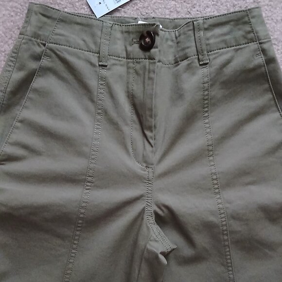 Petite Olive Green Khaki Pants - Picture 2 of 9